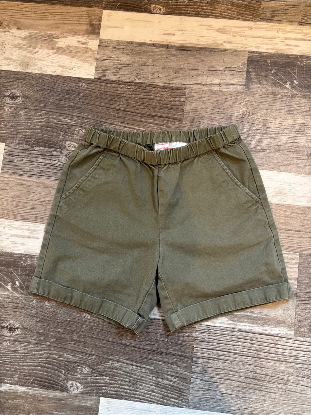 Hanna Andersson Olive Utility Pull-On Shorts size 10